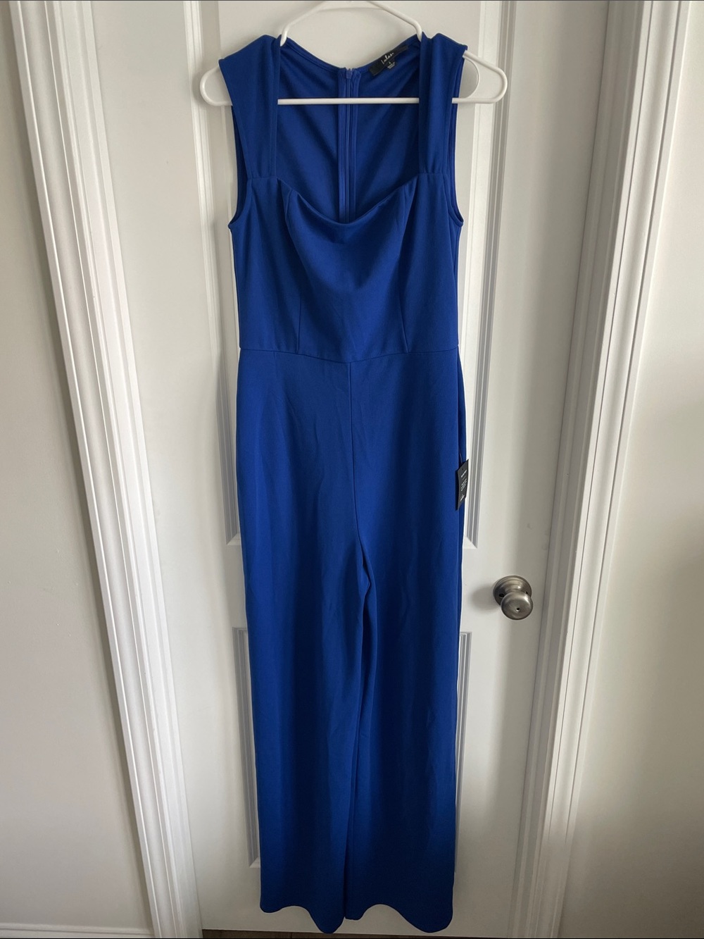 Lulu's Royal Blue Sleeveless Wide-Leg Jumpsuit